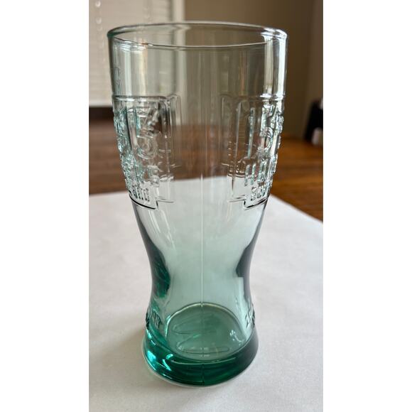 Embossed McDonald's 1948 Famous 15 Cent Hamburgers Green Collector Glass - Picture 7 of 7